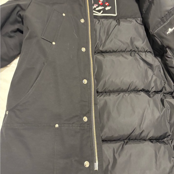 Moose Knuckles Black Ski Jacket with Fur Hood - Picture 8 of 16